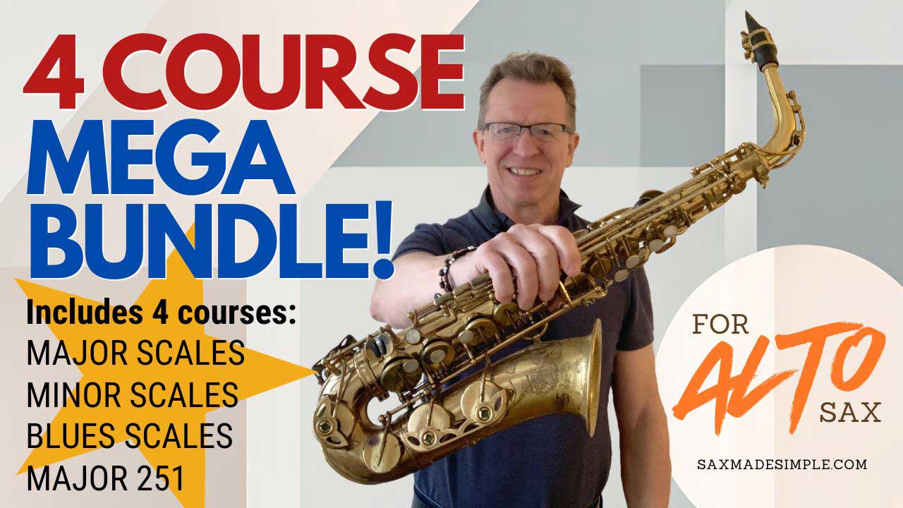 4 Course MegaBundle for Alto Sax from Sax made Simple with Lynden Blades